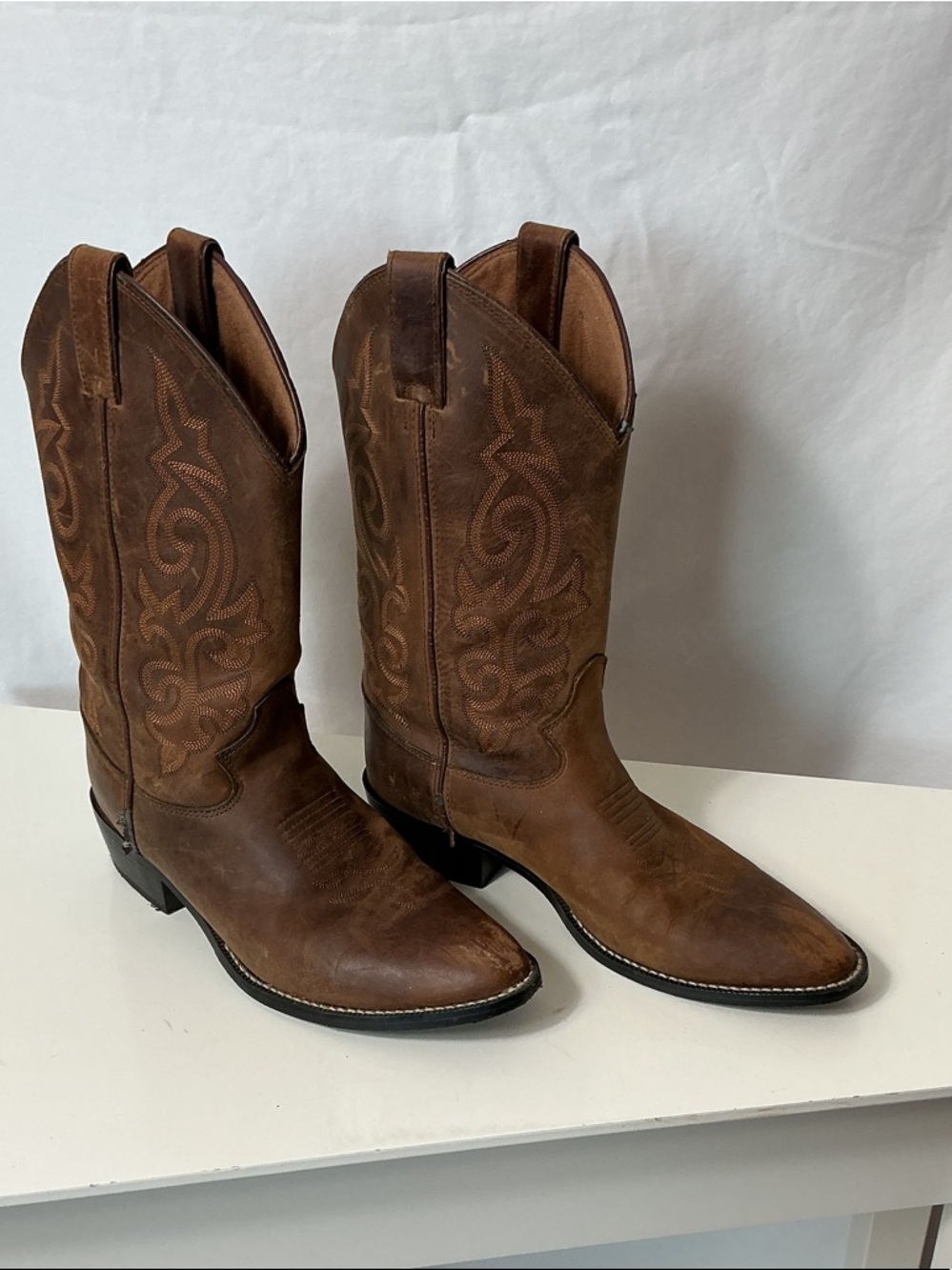 Justin Boots Boys or Young Men's Leather Cowboy Boots